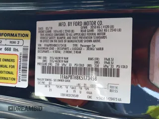 2019 Ford Mustang EcoBoost with VIN 1FA6P8TH8K5173458, listed as a IAAI auction lot 41085251 with 99,260 mi miles and . Bid and sale history available at carsss.com. Image 9.