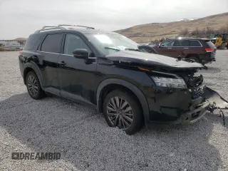 2023 Nissan Pathfinder SL with VIN 5N1DR3CD6PC230945, listed as a Copart auction lot 48570295 with 27,680 mi miles and Salvage title. Bid and sale history available at DreamBid. Image 4.
