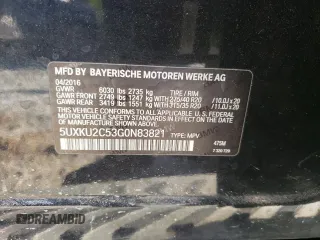 2016 BMW X6 xDrive35i with VIN 5UXKU2C53G0N83821, listed as a Copart auction lot 50900233 with 135,768 mi miles. Bid and sale history available at carsss.com. Image 15.