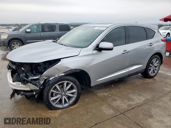 2019 Acura RDX Technology with VIN 5J8TC1H52KL006847, listed as a Copart auction lot 45868165 with 110,566 mi miles and Clean title. Bid and sale history available at DreamBid. Image 1.