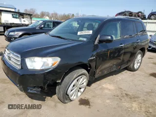 2010 Toyota Highlander Hybrid with VIN JTEBW3EH3A2044387, listed as a Copart auction lot 48630495 with 57,428 mi miles and Salvage Title. Bid and sale history available at carsss.com. Image 1.