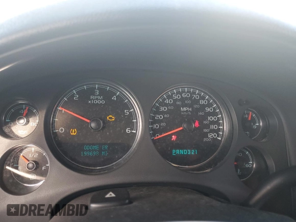 2008 Chevrolet Tahoe 1LT with VIN 1GNFC13J38R243571, listed as a Copart auction lot 62950294 with 199,698 mi miles and Salvage title. Bid and sale history available at DreamBid. Image 9.