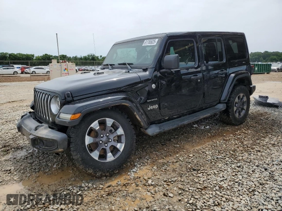 2018 Jeep Wrangler Unlimited Sahara with VIN 1C4HJXEG5JW211272, listed as a Copart auction lot 61765625 with 108,010 mi miles and Salvage title. Bid and sale history available at DreamBid. Image 1.