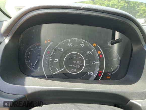 2012 Honda CR-V LX with VIN 5J6RM4H39CL033836, listed as a Copart auction lot 62361625 with 192,783 mi miles and Salvage title. Bid and sale history available at DreamBid. Image 9.