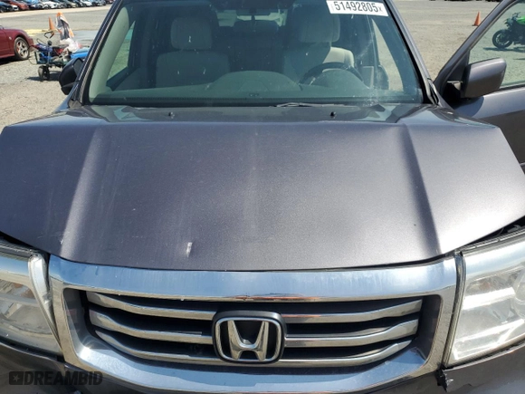 2015 Honda Pilot SE with VIN 5FNYF3H38FB024736, listed as a Copart auction lot 51492805 with 134,373 mi miles and Salvage Title. Bid and sale history available at carsss.com. Image 13.
