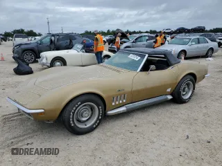 1969 Chevrolet Corvette z VIN 194679S706745, wystawiony jako Copart lot #74731214 z przebiegiem 46 994 mil mil oraz Szkoda całkowita • Salvage title. Historia ofert i sprzedaży dostępna na DreamBid. Obrazek 1.