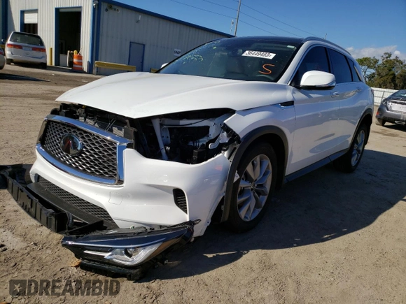 2022 Infiniti QX50 LUXE with VIN 3PCAJ5BA5NF115870, listed as a Copart auction lot 36449483 with 3,536 mi miles. Bid and sale history available at carsss.com. Image 1.
