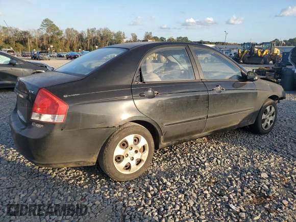 2009 Kia Spectra EX with VIN KNAFE221395599681, listed as a Copart auction lot 76535484 with 350,011 mi miles and Salvage Title. Bid and sale history available at carsss.com. Image 3.