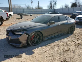 2021 Acura TLX Type S with VIN 19UUB7F0XMA000360, listed as a Copart auction lot 86607934 with 35,485 mi miles and Salvage Title. Bid and sale history available at carsss.com. Image 1.