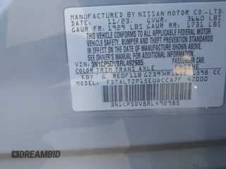 2024 Nissan Kicks SR with VIN 3N1CP5DV8RL492985, listed as a IAAI auction lot 40891368 with 6,844 mi miles. Bid and sale history available at carsss.com. Image 9.