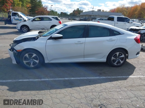 2019 Honda Civic Sedan LX with VIN 2HGFC2F66KH533012, listed as a IAAI auction lot 40608414 with 116,649 mi miles. Bid and sale history available at carsss.com. Image 15.