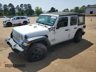 2019 Jeep Wrangler Unlimited Sport Altitude with VIN 1C4HJXDG5KW629768, listed as a Copart auction lot 51222705 with 197,882 mi miles and Salvage title. Bid and sale history available at DreamBid. Image 1.