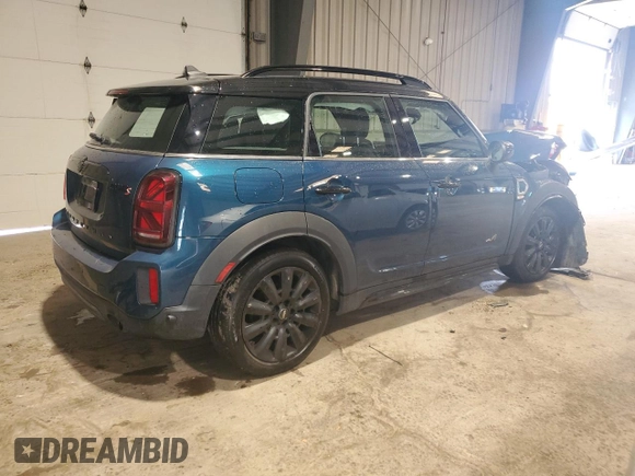 2022 MINI Countryman Cooper S with VIN WMZ83BR01N3N40309, listed as a Copart auction lot 59534135 with 33,586 mi miles and Salvage title. Bid and sale history available at DreamBid. Image 3.