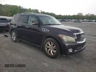 2013 Infiniti QX56 with VIN JN8AZ2NEXD9040196, listed as a Copart auction lot 52965795 with 266,717 mi miles and Clean Title. Bid and sale history available at carsss.com. Image 4.