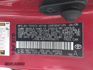 2009 Toyota Corolla with VIN JTDBL40E999058670, listed as a IAAI auction lot 42191508 with 129,398 mi miles and . Bid and sale history available at DreamBid. Image 9.