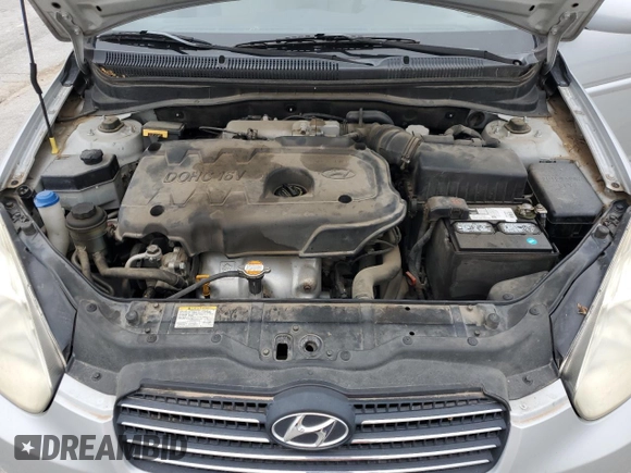 2008 Hyundai Accent GLS with VIN KMHCN46C78U272620, listed as a Copart auction lot 54587375 with 105,367 mi miles and Clean Title. Bid and sale history available at carsss.com. Image 11.