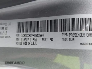 2015 Chrysler 200 S with VIN 1C3CCCBG7FN613684, listed as a IAAI auction lot 41028061 with 111,061 mi miles. Bid and sale history available at carsss.com. Image 9.