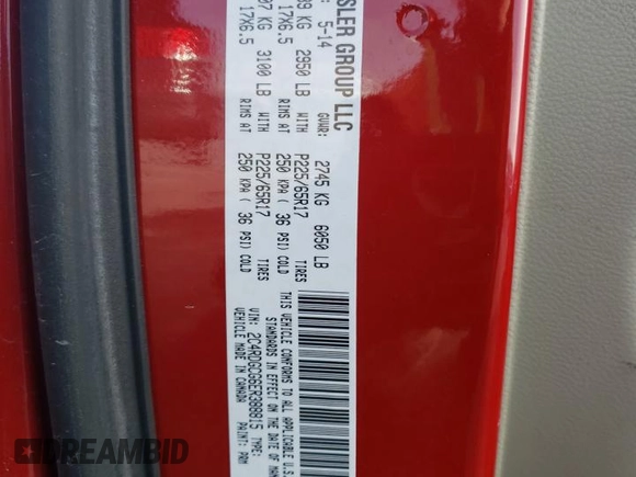 2014 Dodge Grand Caravan SXT with VIN 2C4RDGCG6ER388815, listed as a Copart auction lot 46123225 with 153,867 mi miles and Salvage Title. Bid and sale history available at DreamBid. Image 16.