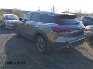 2023 Infiniti QX60 Luxe with VIN 5N1DL1FS1PC365122, listed as a IAAI auction lot 41921269 with 20,283 mi miles and . Bid and sale history available at DreamBid. Image 3.