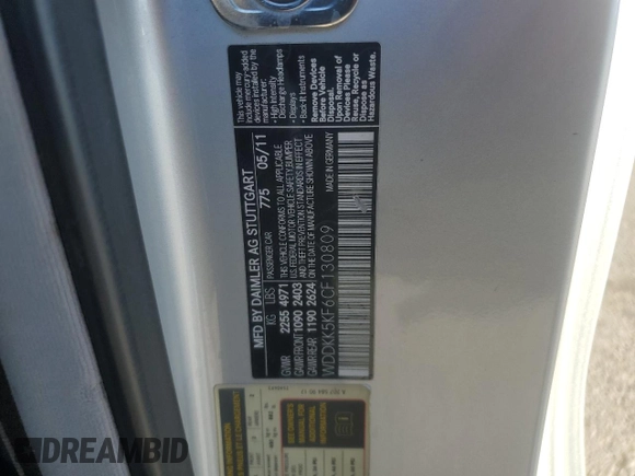 2012 Mercedes-Benz E 350 with VIN WDDKK5KF6CF130809, listed as a Copart auction lot 88232835 with 107,788 mi miles and Salvage Title. Bid and sale history available at DreamBid. Image 12.