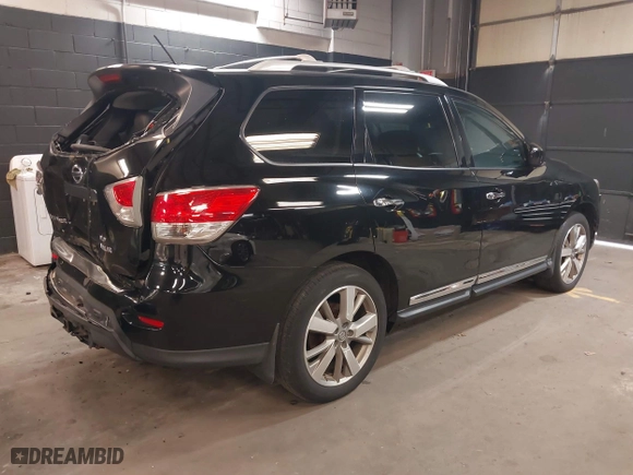 2014 Nissan Pathfinder S with VIN 5N1AR2MM3EC699242, listed as a IAAI auction lot 41848681 with 91,758 mi miles. Bid and sale history available at carsss.com. Image 4.