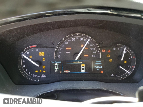 2019 Cadillac XT5 Luxury AWD with VIN 1GYKNDRSXKZ286616, listed as a Copart auction lot 48807865 with 77,074 mi miles and Salvage Title. Bid and sale history available at carsss.com. Image 9.