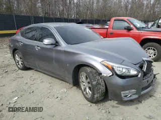 2019 Infiniti Q70 Luxe with VIN JN1BY1AR9KM585437, listed as a Copart auction lot 46824235 with 35,488 mi miles and Salvage Title. Bid and sale history available at DreamBid. Image 4.