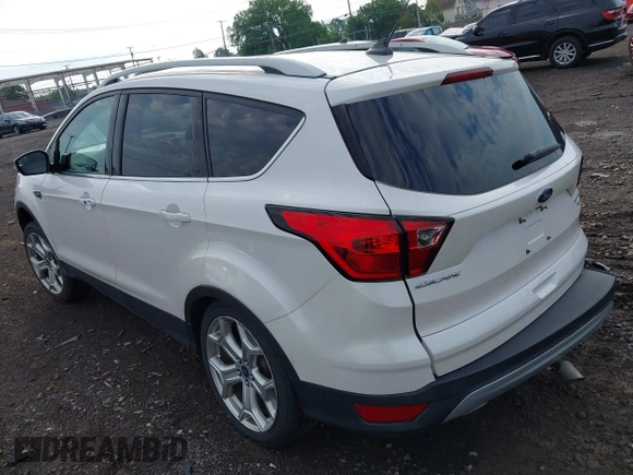 2019 Ford Escape Titanium with VIN 1FMCU9J97KUA03195, listed as a IAAI auction lot 42656589 with 40,099 mi miles and . Bid and sale history available at DreamBid. Image 3.