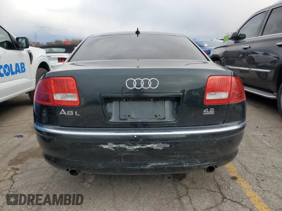 2007 Audi A8 L 4.2L with VIN WAUMV44E47N020858, listed as a Copart auction lot 81004994 with 0 mi miles and Clean Title. Bid and sale history available at carsss.com. Image 6.