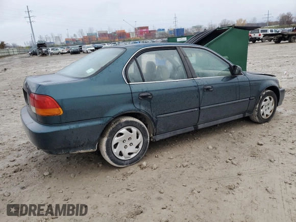 1996 Honda Civic LX "O" w/Air with VIN 2HGEJ6671TH551811, listed as a Copart auction lot 81596104 with 210,143 mi miles and Salvage Title. Bid and sale history available at carsss.com. Image 3.