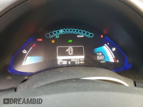2015 Nissan LEAF SV with VIN 1N4AZ0CPXFC334469, listed as a Copart auction lot 69152122 with 26,547 mi miles. Bid and sale history available at carsss.com. Image 9.