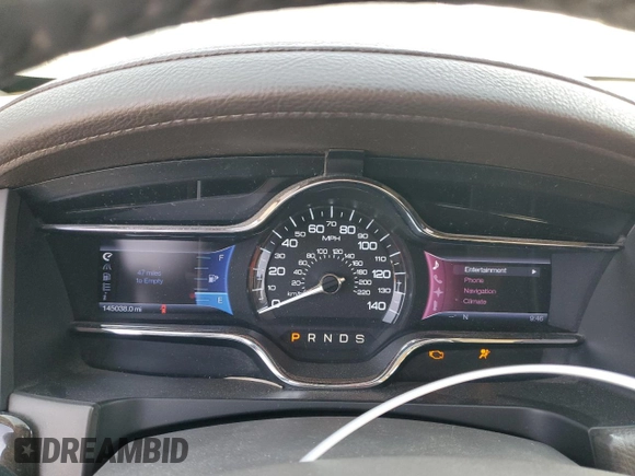 2013 Lincoln MKS EcoBoost with VIN 1LNHL9FT5DG610582, listed as a Copart auction lot 47366435 with 145,038 mi miles and Salvage title. Bid and sale history available at DreamBid. Image 9.