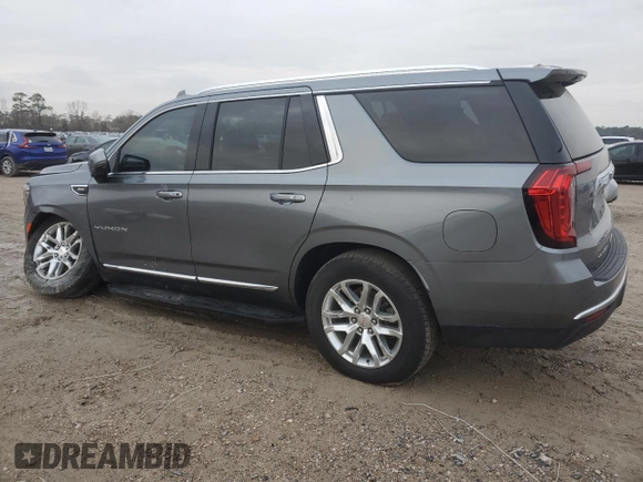 2022 GMC Yukon SLT with VIN 1GKS1BKD7NR330453, listed as a Copart auction lot 41437315 with 34,811 mi miles and Salvage Title. Bid and sale history available at carsss.com. Image 2.