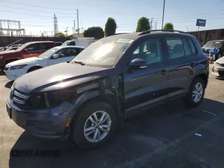 2016 Volkswagen Tiguan R-Line with VIN WVGAV7AX8GW556411, listed as a Copart auction lot 63034285 with 110,774 mi miles and Salvage title. Bid and sale history available at DreamBid. Image 1.