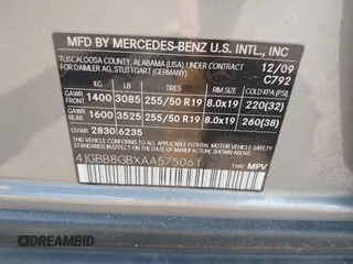 2010 Mercedes-Benz M 350 with VIN 4JGBB8GBXAA575061, listed as a IAAI auction lot 42212656 with 194,718 mi miles and . Bid and sale history available at DreamBid. Image 9.