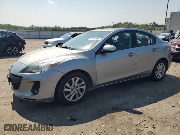 2012 Mazda 3 i Grand Touring with VIN JM1BL1W83C1638163, listed as a Copart auction lot 65781995 with 161,436 mi miles and Salvage title. Bid and sale history available at DreamBid. Image 1.