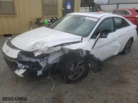 2024 Hyundai Elantra Limited with VIN KMHLP4DG1RU640310, listed as a Copart auction lot 41436685 with 24,462 mi miles and Non Repairable. Bid and sale history available at carsss.com. Image 1.