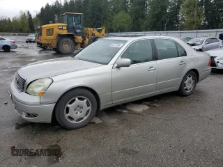 2002 Lexus LS 430 with VIN JTHBN30F120075551, listed as a Copart auction lot 52411405 with 194,704 mi miles and Salvage Title. Bid and sale history available at DreamBid. Image 1.