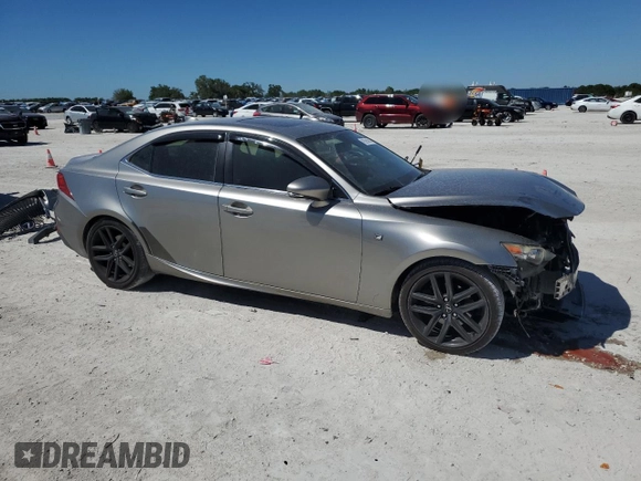 2015 Lexus IS 250 with VIN JTHBF1D23F5056016, listed as a Copart auction lot 49235985 with 192,290 mi miles and Salvage title. Bid and sale history available at DreamBid. Image 4.