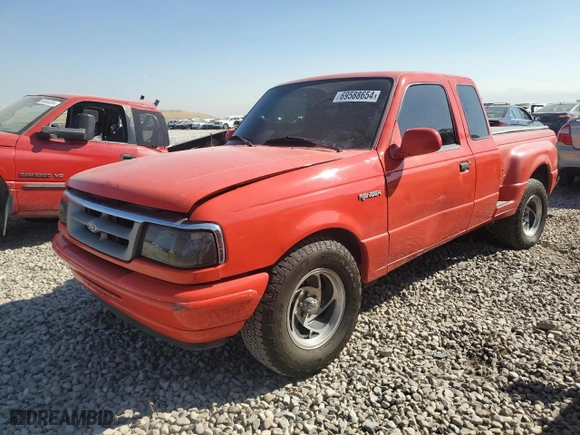 1994 Ford Ranger Splash with VIN 1FTCR14U5RPB03893, listed as a Copart auction lot 69588654 with 274,355 mi miles and Salvage Title. Bid and sale history available at carsss.com. Image 1.