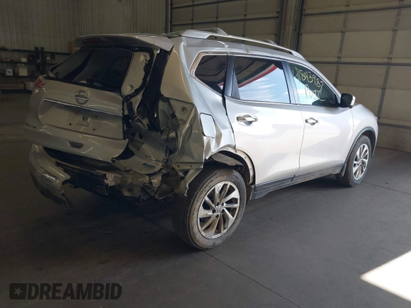2014 Nissan Rogue SL with VIN 5N1AT2MV8EC873610, listed as a IAAI auction lot 41843987 with 179,226 mi miles. Bid and sale history available at carsss.com. Image 4.