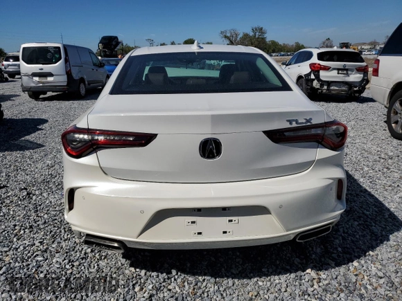 2021 Acura TLX w/Advance Package with VIN 19UUB5F62MA003777, listed as a Copart auction lot 48398195 with 34,342 mi miles and Non Repairable. Bid and sale history available at carsss.com. Image 6.
