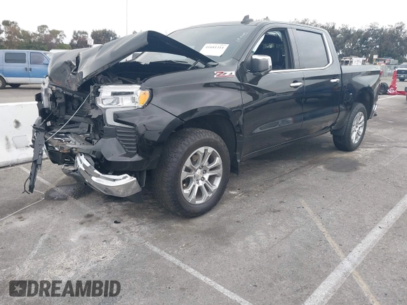 2024 Chevrolet Silverado 1500 LTZ with VIN 1GCUDGEL3RZ105870, listed as a IAAI auction lot 41681311 with 7,421 mi miles and . Bid and sale history available at DreamBid. Image 2.