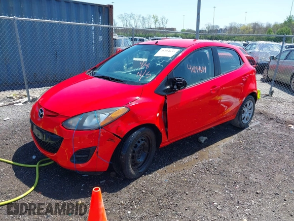 2012 Mazda 2 Sport with VIN JM1DE1KY6C0140926, listed as a IAAI auction lot 41894694 with 177,423 mi miles. Bid and sale history available at carsss.com. Image 2.