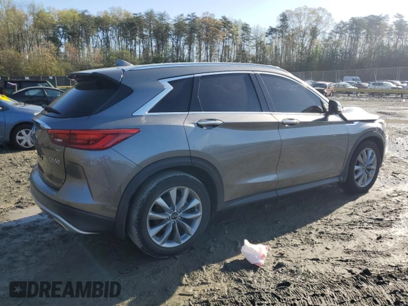 2021 Infiniti QX50 Essential with VIN 3PCAJ5CB8MF103010, listed as a Copart auction lot 52017245 with 49,726 mi miles and Salvage title. Bid and sale history available at DreamBid. Image 3.