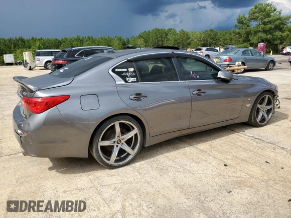 2015 Infiniti Q50 with VIN JN1BV7AP3FM342500, listed as a Copart auction lot 60143085 with 199,848 mi miles and Salvage title. Bid and sale history available at DreamBid. Image 3.