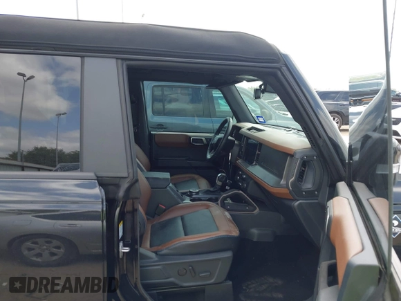 2024 Ford Bronco Outer Banks with VIN 1FMEE8BP5RLA45717, listed as a IAAI auction lot 42281416 with 7,378 mi miles and . Bid and sale history available at DreamBid. Image 5.