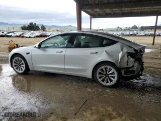 2023 Tesla Model 3 with VIN 5YJ3E1EA9PF515418, listed as a Copart auction lot 43785455 with 6,998 mi miles and Salvage Title. Bid and sale history available at carsss.com. Image 2.