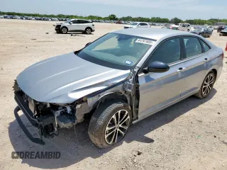 2024 Volkswagen Jetta Sport with VIN 3VWBM7BU8RM020963, listed as a Copart auction lot 64787685 with 3,544 mi miles and Salvage title. Bid and sale history available at DreamBid. Image 1.
