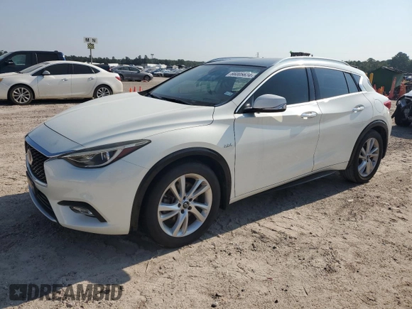 2018 Infiniti QX30 ESSENTIAL with VIN SJKCH5CP0JA003209, listed as a Copart auction lot 66005624 with 25,510 mi miles and Salvage Title. Bid and sale history available at carsss.com. Image 1.